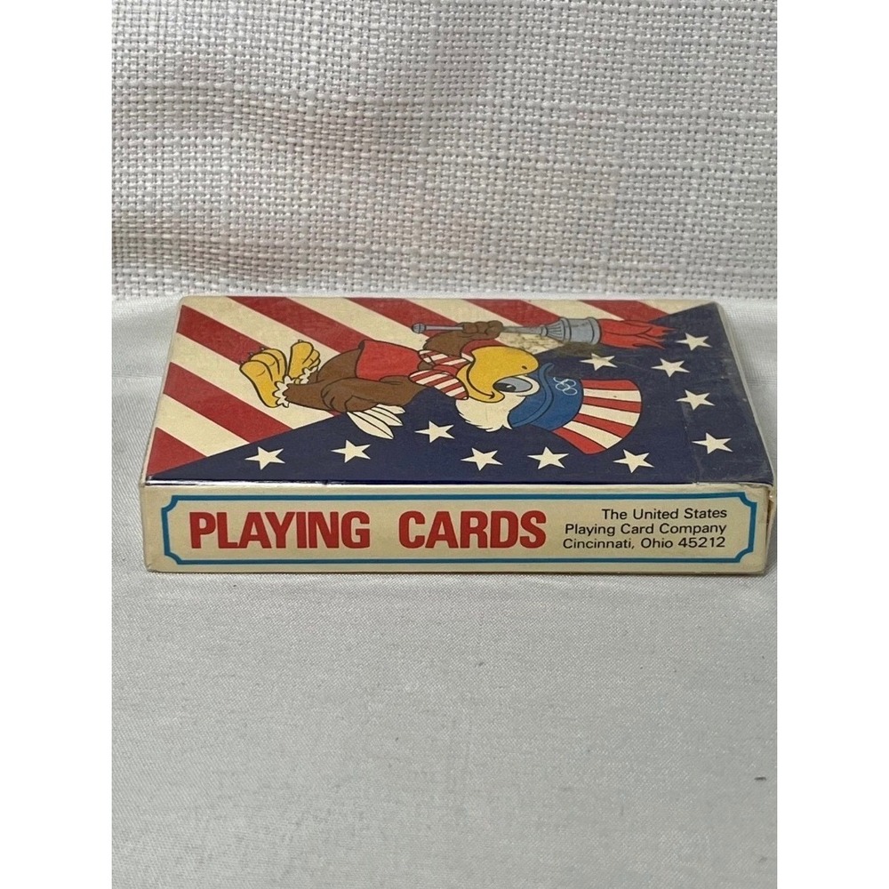 Vintage 1984 LA Olympics Sam the Eagle Playing Cards New Sealed USPCC Bridge SZ - Picture 4 of 6